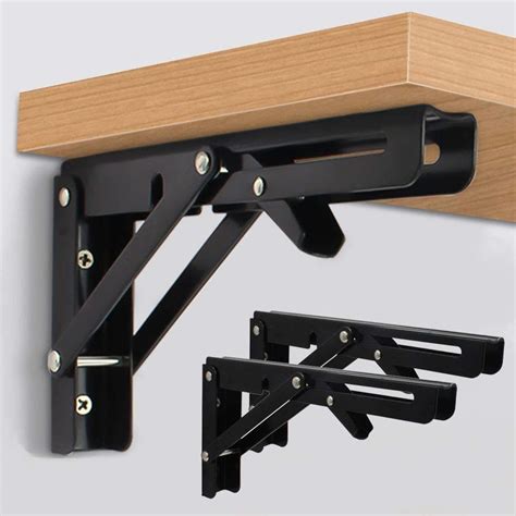 heavy duty metal triangle table bench folding shelf bracket|stainless steel collapsible shelf bracket.